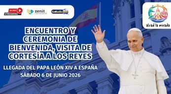 Llegada del Papa León XIV a España. Ceremonia de bienvenida, visita de cortesía a los reyes.